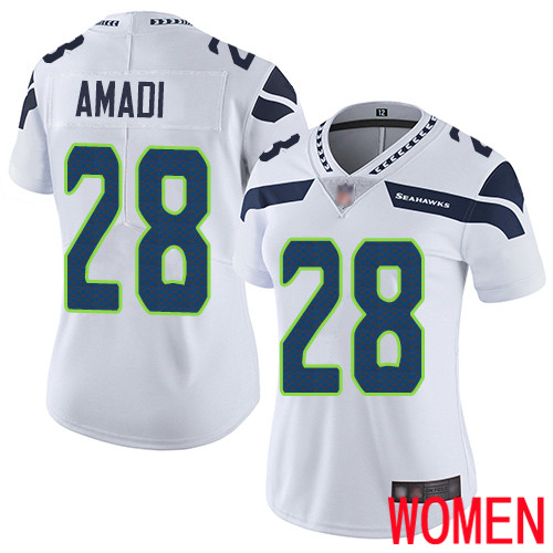 Seattle Seahawks Limited White Women Ugo Amadi Road Jersey NFL Football 28 Vapor Untouchable